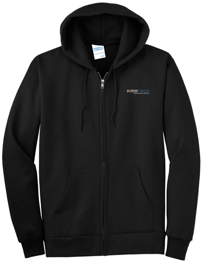 Variant Image for PC90ZHT - Port & Co™ Tall Essential Fleece Full-Zip Hooded Sweatshirt - Kirbtech - 2C Light E - Website Kirbtech
