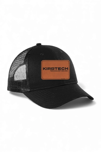Variant Image for C402LP - Port Authority® Low-Profile Snapback Trucker Cap - Kirbtech - Leather Hat Patch - Website Kirbtech