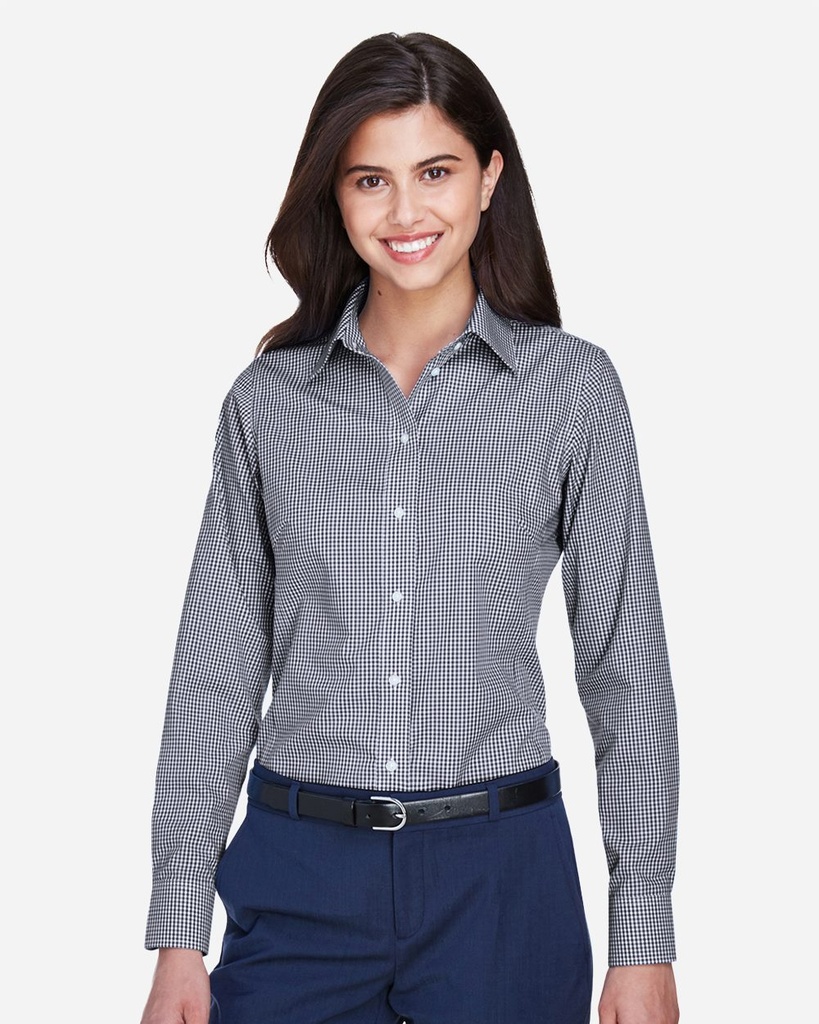 D640W - Devon & Jones - Women's Crown Collection® Gingham Check Woven Dress Shirt