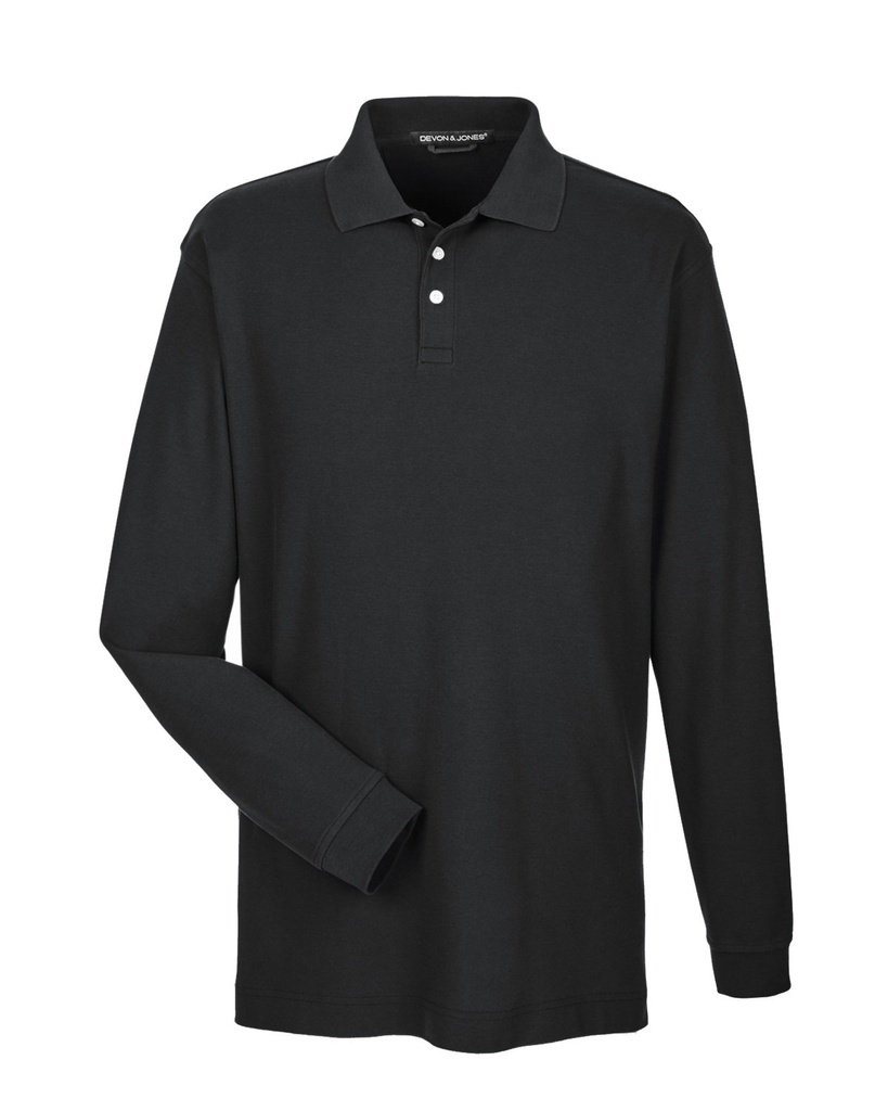 D110 - Devon & Jones - Men's Pima Piqué Long-Sleeve Polo