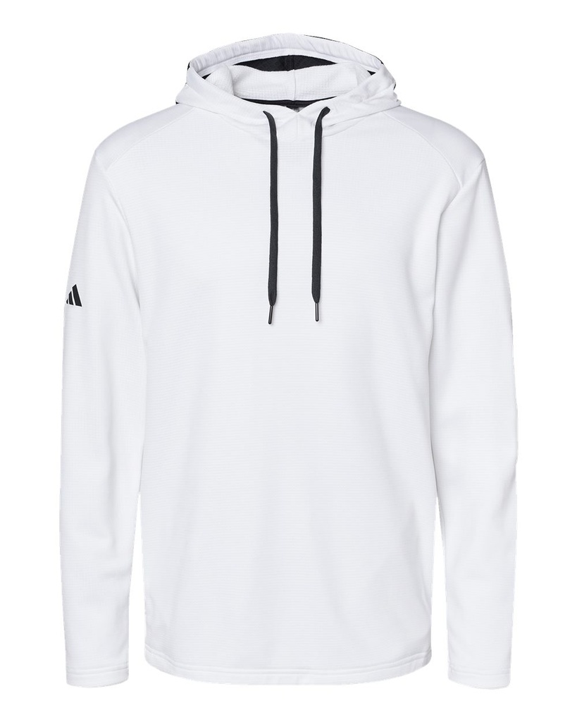 A530 - Adidas Men's Textured Mixed Media Hooded Sweatshirt 