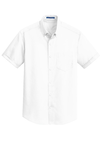 S664 - Port Authority® Short Sleeve SuperPro™ Twill Shirt (4XL, White)
