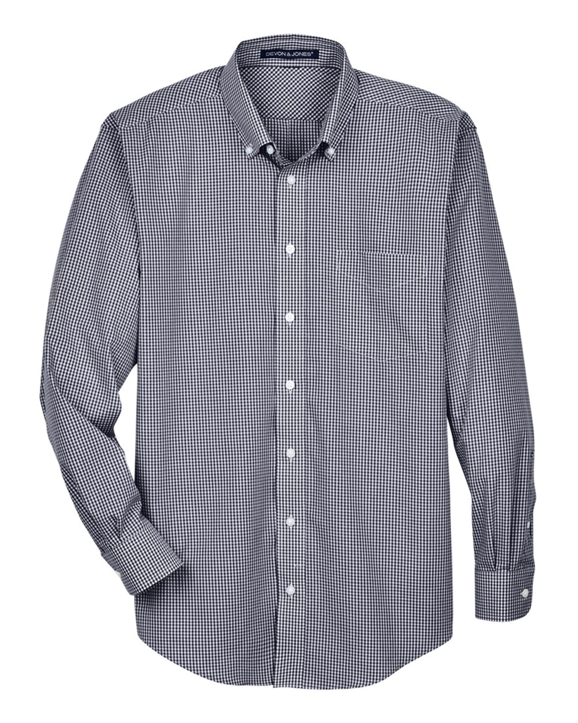 D640 - Devon & Jones Men's Crown Collection® Gingham Check Woven Dress Shirt
