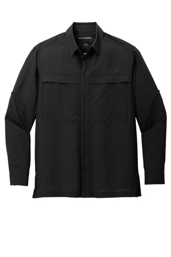 W960 - Port Authority® Long Sleeve UV Daybreak Shirt (XS, Deep Black)
