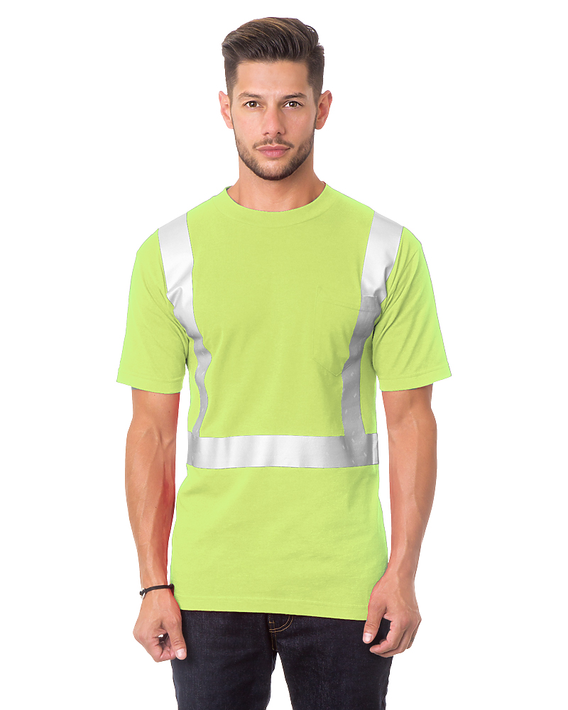3772 - Bayside Unisex USA-Made 50/50 High Visibility Pocket T-Shirt
